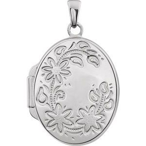 Sterling Silver Oval Locket