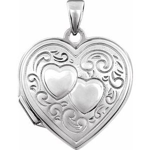 Sterling Silver Double Heart Locket