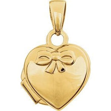 Load image into Gallery viewer, Embossed Bow Heart Locket 
