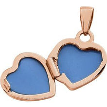 Load image into Gallery viewer, 14K Rose Heart Embossed Bow Locket
