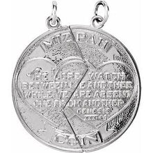 Load image into Gallery viewer, Sterling Silver Miz Pah Coin Left Pendant
