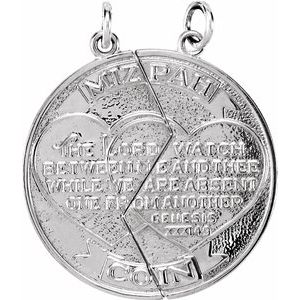 Sterling Silver Miz Pah Coin Left Pendant