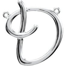 Load image into Gallery viewer, Sterling Silver Script Initial D 16&quot; Necklace

