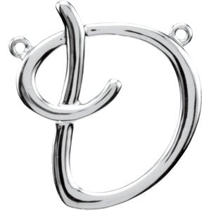 Sterling Silver Script Initial D 16