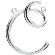 Load image into Gallery viewer, Sterling Silver Script Initial C 16&quot; Necklace
