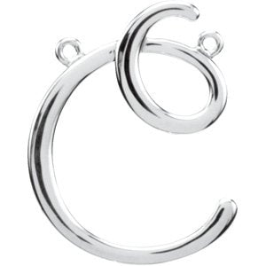 Sterling Silver Script Initial C 16