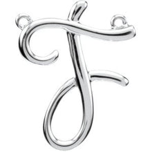 Load image into Gallery viewer, Sterling Silver Script Initial F 16&quot; Necklace
