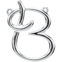 Load image into Gallery viewer, Sterling Silver Script Initial B 16&quot; Necklace
