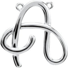 Load image into Gallery viewer, Sterling Silver Script Initial A 16&quot; Necklace
