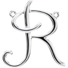 Load image into Gallery viewer, Sterling Silver Script Initial R 16&quot; Necklace
