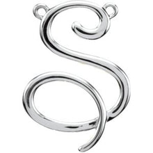 Load image into Gallery viewer, Sterling Silver Script Initial S 16&quot; Necklace
