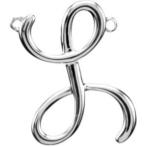 Sterling Silver Script Initial L 16
