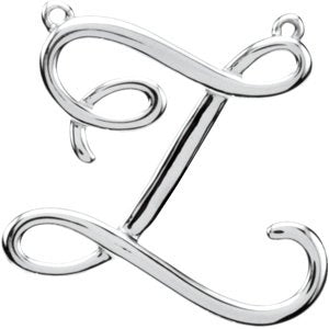 Sterling Silver Script Initial Z 16" Necklace