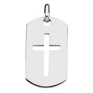 Cross Dog Tag Pendant