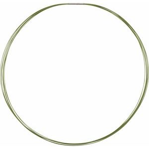 Stainless Steel/14K White Light Green-Coated 7-Strand 18" Chain with 14K White Clasp