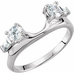 Platinum 4.1 mm Wrap-Style Enhancer Ring Mounting