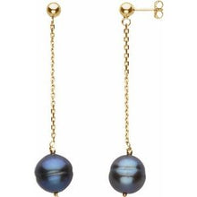 Load image into Gallery viewer, Freshwater Cultured Black Pearl Earrings

