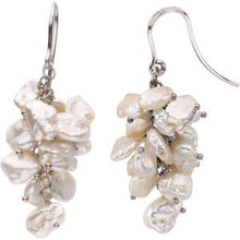 Load image into Gallery viewer, Freshwater Cultured Keshi Pearl Earrings
