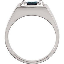 Charger l&#39;image dans la galerie, Bague Illusion Saphir Bleu Blanc 14K
