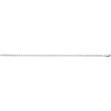 Load image into Gallery viewer, Sterling Silver 3 mm Curb 9.5&quot; Anklet
