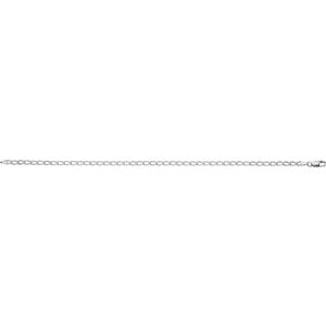 Sterling Silver 3 mm Curb 9.5" Anklet