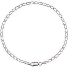Load image into Gallery viewer, Sterling Silver 3 mm Curb 9.5&quot; Anklet
