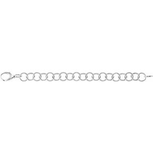 Sterling Silver 12 mm Ring Link 8" Chain