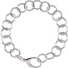 Load image into Gallery viewer, 12 mm Sterling Silver Ring Link Chain 
