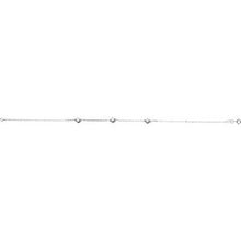 Load image into Gallery viewer, Sterling Silver 3 mm Flower 10&quot; Anklet
