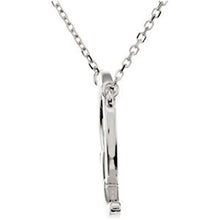 Load image into Gallery viewer, Sterling Silver Script Initial Q 16&quot; Necklace
