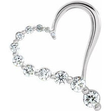 Load image into Gallery viewer, Journey Diamond Heart Pendant
