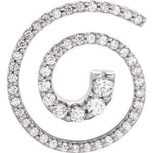 18K Yellow 1 1/8 CTW Diamond Spiral Journey Pendant