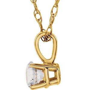 Youth Solitaire Birthstone Necklace or Pendant  