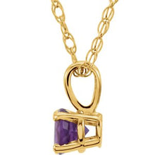 Charger l&#39;image dans la galerie, Youth Solitaire Birthstone Necklace or Pendant  
