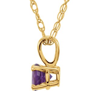 Youth Solitaire Birthstone Necklace or Pendant  