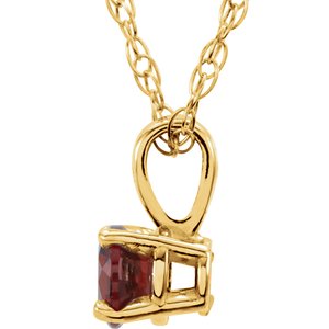 Youth Solitaire Birthstone Necklace or Pendant  