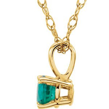 Charger l&#39;image dans la galerie, Youth Solitaire Birthstone Necklace or Pendant  
