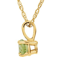 Charger l&#39;image dans la galerie, Youth Solitaire Birthstone Necklace or Pendant  
