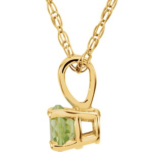 Youth Solitaire Birthstone Necklace or Pendant  