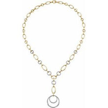 Load image into Gallery viewer, 14K Yellow &amp; 14K White 5/8 CTW Diamond 16&quot; Necklace with 2&quot; Drop

