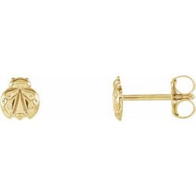 Load image into Gallery viewer, 14K Yellow Ladybug Earrings
