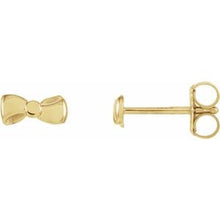 Load image into Gallery viewer, 14K Yellow 6.5x3.1 mm Bow Earrings
