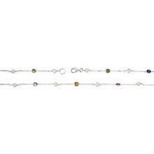 Charger l&#39;image dans la galerie, Pearl &amp; Multi-Gemstone Station Necklace
