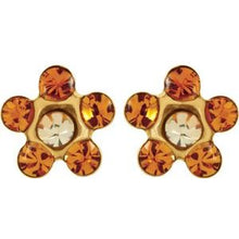Load image into Gallery viewer, 14K Yellow Imitation Crystal November Birthstone Piercing Earrings
