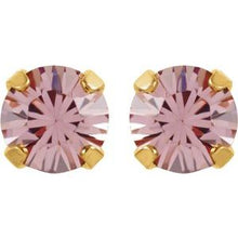 Load image into Gallery viewer, 24K Gold Plated Sterling Silver Imitation Alexandrite Inverness¬Æ Piercing Earrings
