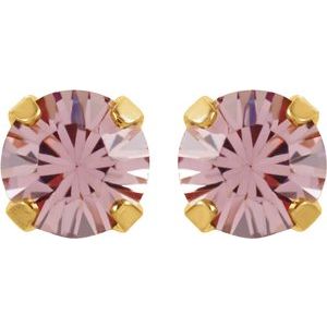 24K Gold Plated Sterling Silver Imitation Alexandrite Inverness¬Æ Piercing Earrings