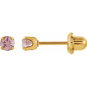 24K Gold Plated Sterling Silver Imitation Alexandrite Inverness¬Æ Piercing Earrings