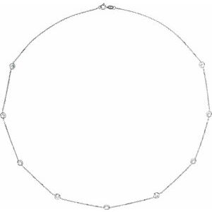 Bezel-Set Station Necklace or Bracelet