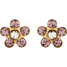Load image into Gallery viewer, 14K Yellow Imitation Crystal June Birthstone Piercing Earrings
