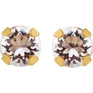 14K Yellow Imitation Sapphire Inverness¬Æ Piercing Earrings
